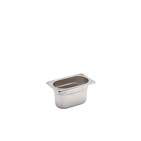 St/St Gastronorm Pan 1/9 - 100mm Deep - Pack of 1