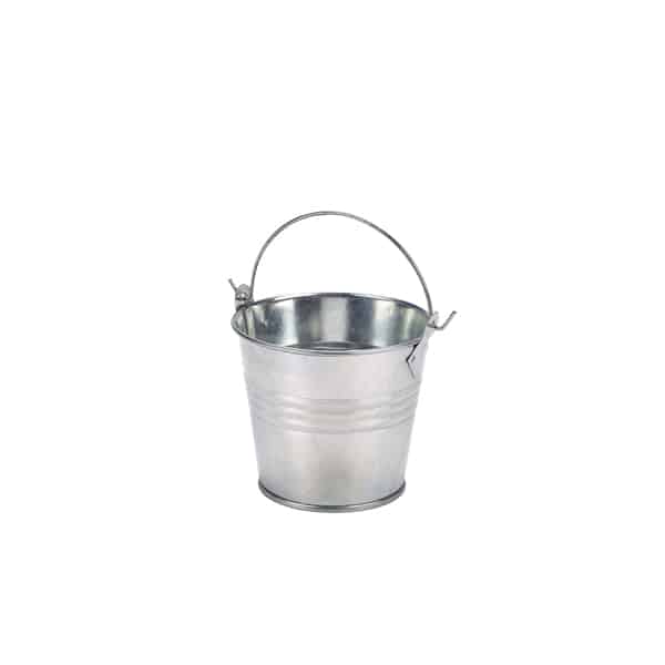 Galvanised Steel Serving Bucket 8.5cm Dia - Pack of 12