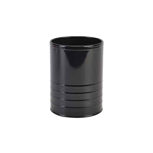 Galvanised Steel Can 11cm Dia x 14.5cm Black - Pack of 12