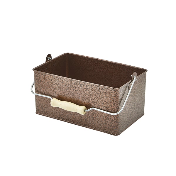 Rectangular Table Caddy 24.5 x 15.5 x 12.5cm Antique Copper - Pack of 1