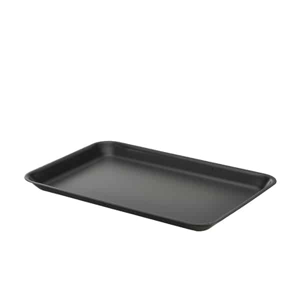 Galvanised Steel Tray 31.5x21.5x2cm Matt Black - Pack of 12