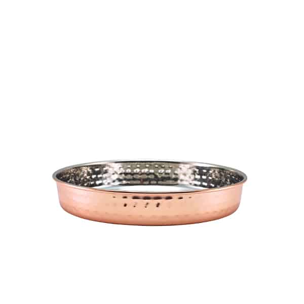 GenWare Hammered Copper Plated Presentation Plate 20cm - Pack of 12