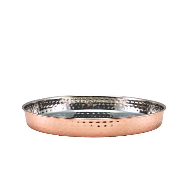 GenWare Hammered Copper Plated Presentation Plate 25cm - Pack of 12