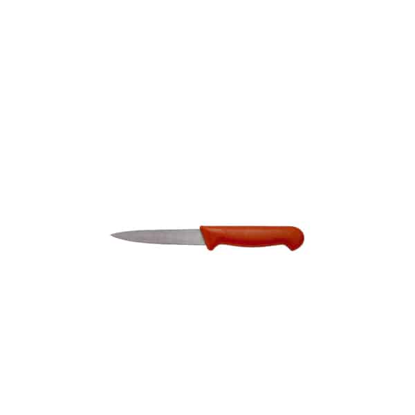 Genware 4" Vegetable Knife Red - Pack of 1