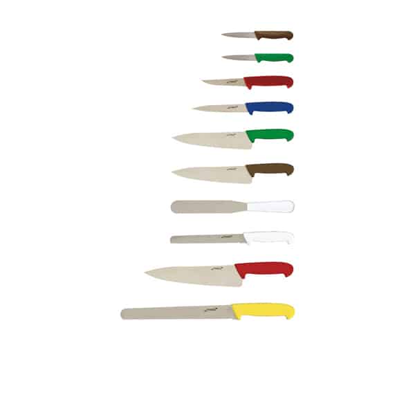 10 Piece Colour Coded Knife Set + Knife Case - Pack of 1
