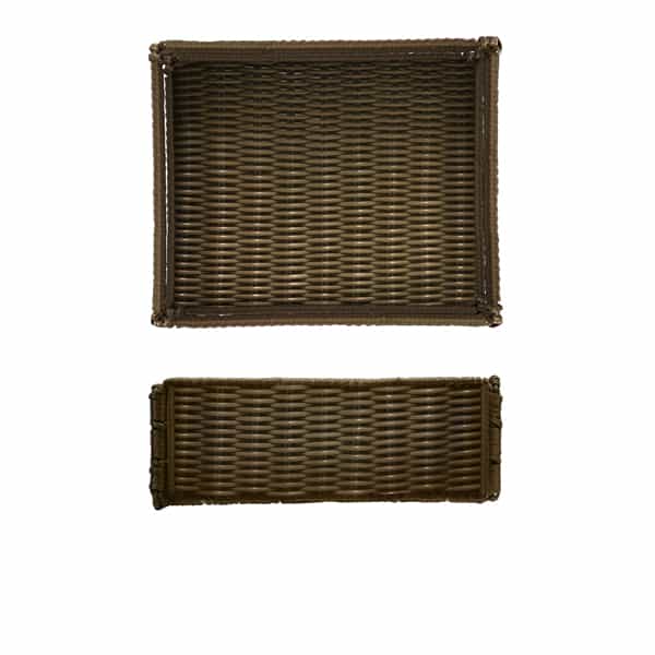 Foldable Polywicker GN 1/2 Basket 32.5 x 26.5 x 10cm - Pack of 1