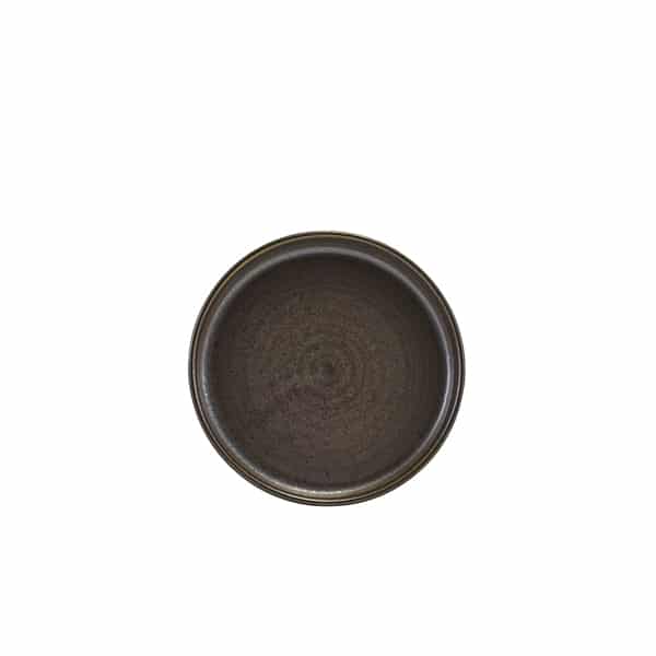 Terra Porcelain Black Low Presentation Plate 14cm - Pack of 12