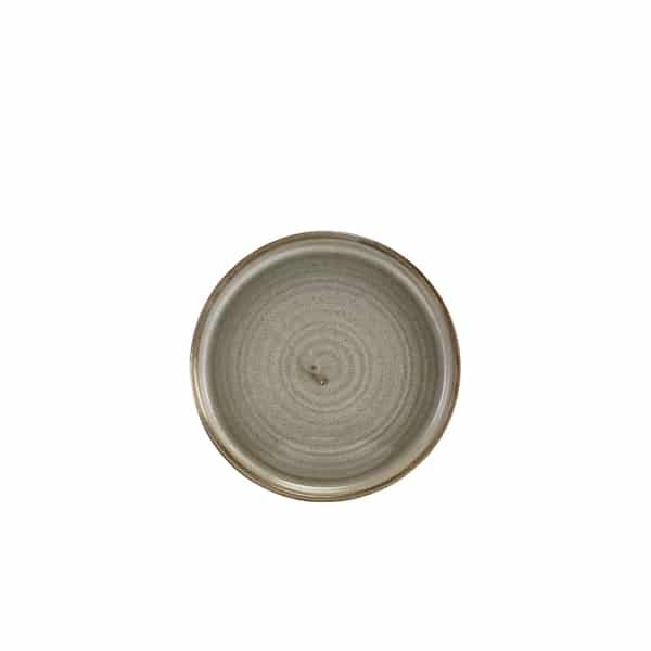 Terra Porcelain Grey Low Presentation Plate 14cm - Pack of 12