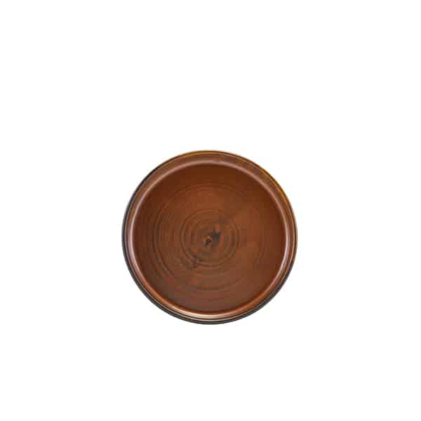 Terra Porcelain Rustic Copper Low Presentation Plate 14cm - Pack of 12