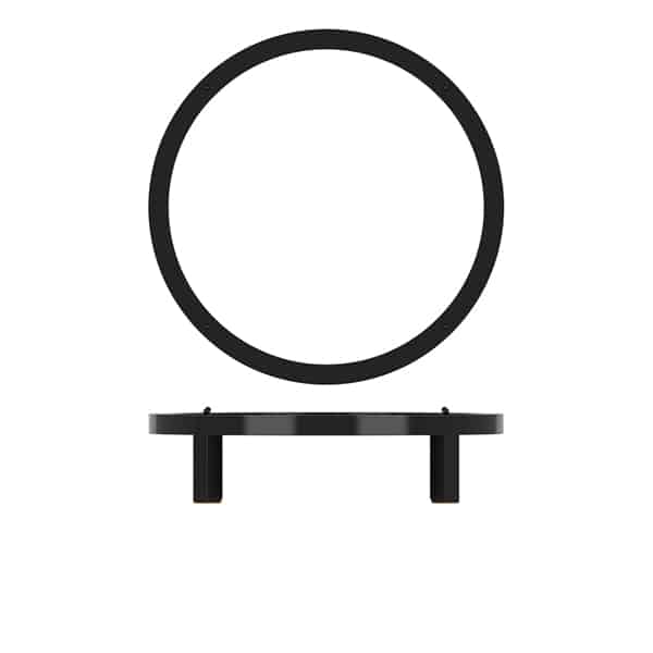 Black Luxor Metal Round Riser 28.5 x 7cm - Pack of 1
