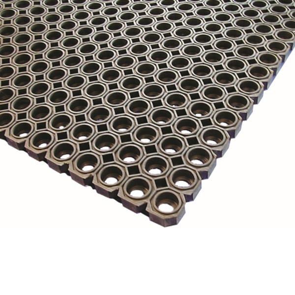 Black Rubber Kitchen Mat 100 x 150 x 2.3cm - Pack of 1
