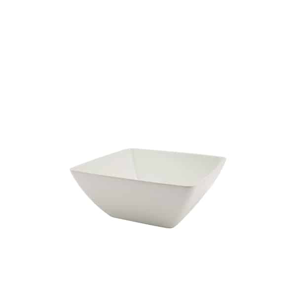 White Melamine Curved Square Bowl 26.2cm - Pack of 1