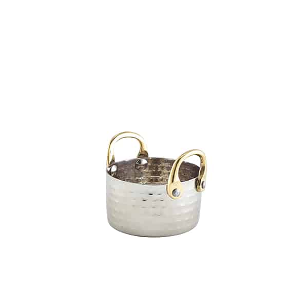 Mini Hammered St/St Casserole Dish 9.2 x 5cm - Pack of 12
