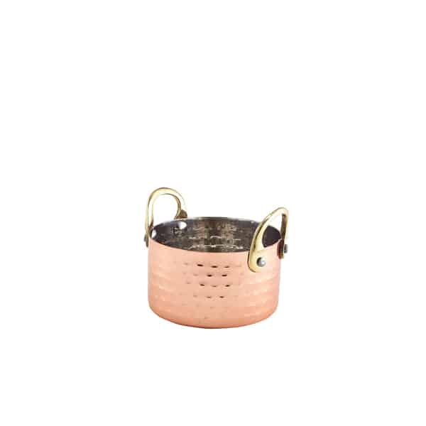 Mini Hammered Copper Casserole Dish 9.2 x 5cm - Pack of 12