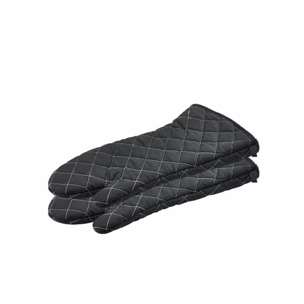 Flame Retardant 17" Black Oven Mitt (Pair) - Pack of 1