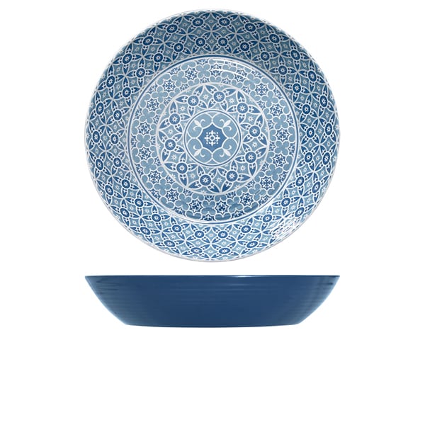 Blue Marrakesh Melamine Bowl 42.5 x 8cm - Pack of 1