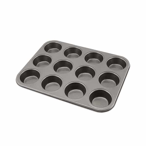 Carbon Steel Non-Stick 12 Cup Muffin Tray - Pack of 1