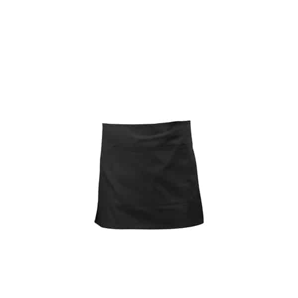 Black Short Apron W/ Split Pocket  70cm x 37cm - Pack of 1