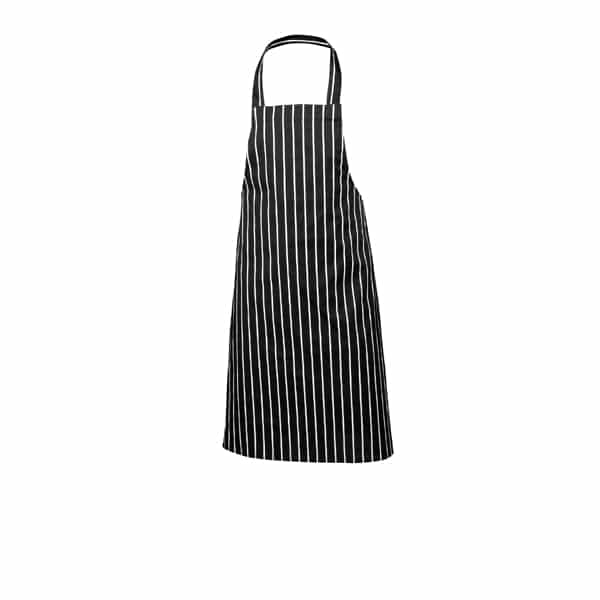 Black Butchers Stripe Bib Apron 70x100cm - Pack of 1