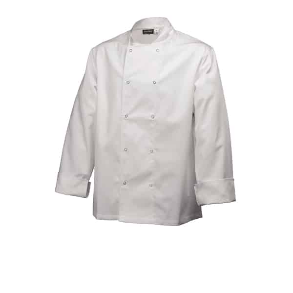 Basic Stud Jacket (Long Sleeve)White XL Size - Pack of 1