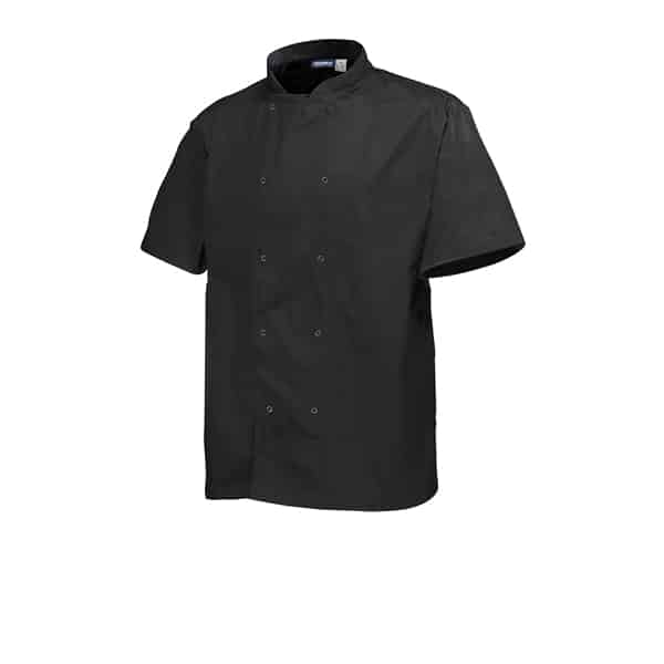 Basic Stud Jacket (Short Sleeve) Black L Size - Pack of 1