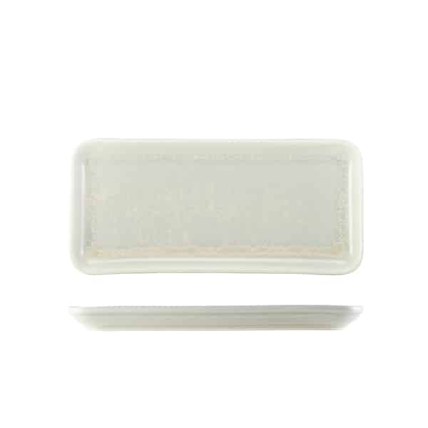 Terra Porcelain Pearl Narrow Rectangular Platter 27 x 12.5cm - Pack of 6