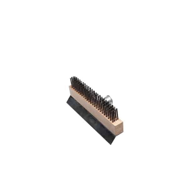 Pizza Oven Wire Brush W/ Scraper (No Handle) - Pack of 1