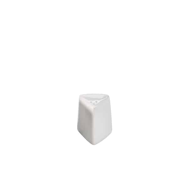 Genware Porcelain Triangular Pepper Pot 6cm/ 2.5" - Pack of 6