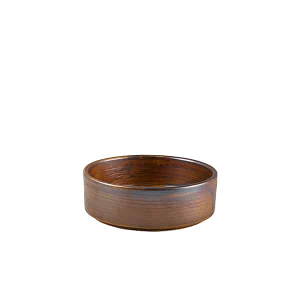 Terra Porcelain Rustic Copper Presentation Bowl 13cm - Pack of 6