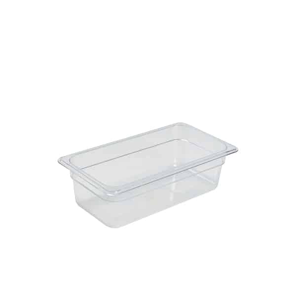 1/3 -Polycarbonate GN Pan 100mm Clear - Pack of 1