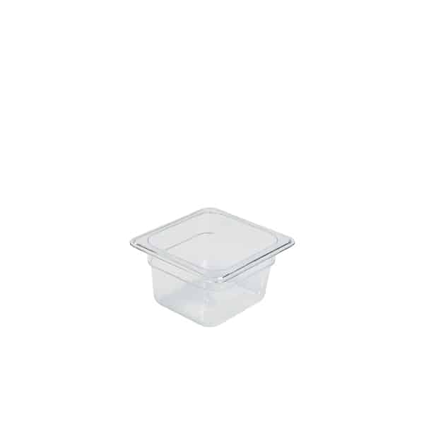1/6 -Polycarbonate GN Pan 100mm Clear - Pack of 1