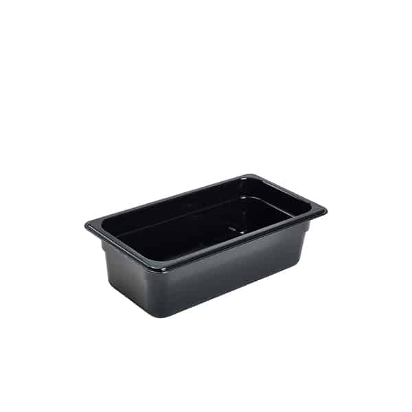 1/3 -Polycarbonate GN Pan 100mm Black - Pack of 1