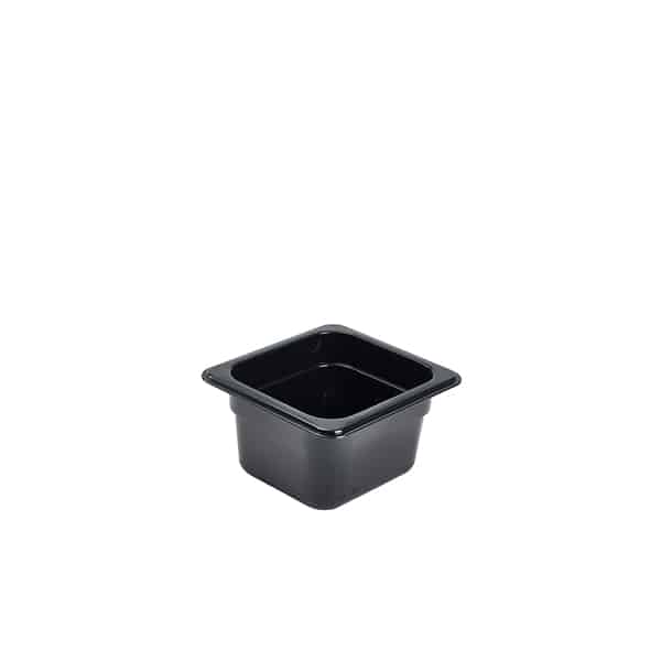 1/6 -Polycarbonate GN Pan 100mm Black - Pack of 1