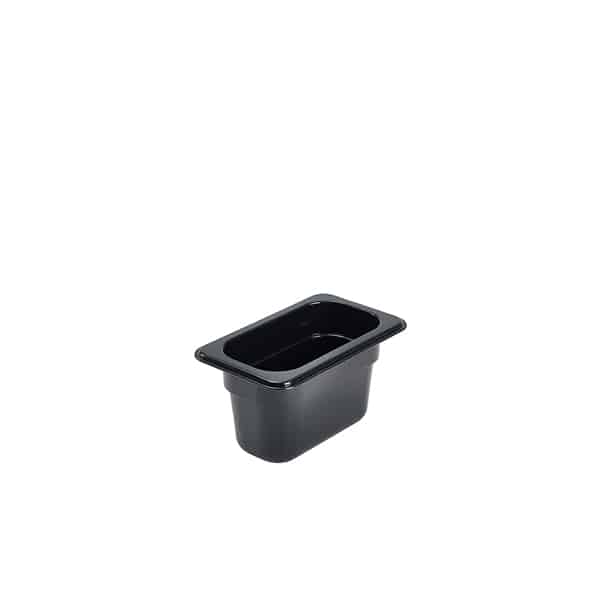 1/9 -Polycarbonate GN Pan 100mm Black - Pack of 1
