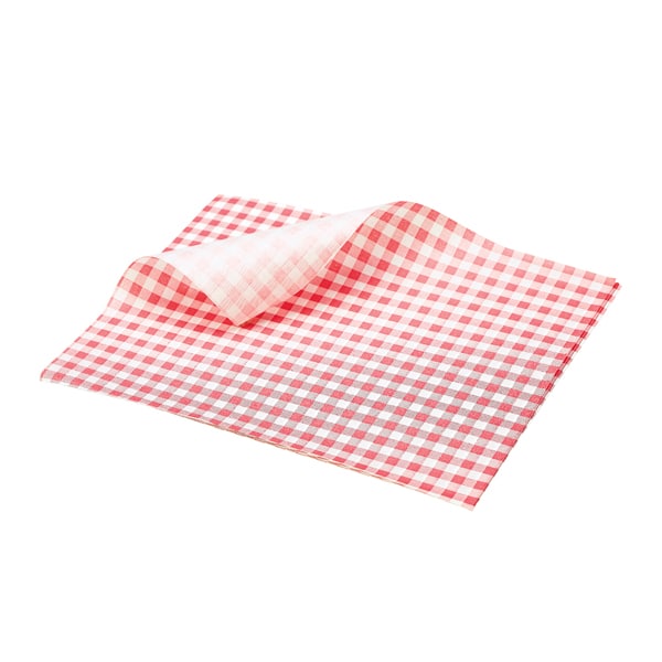 Greaseproof Paper Red Gingham Print 25 x 20cm - Pack of 1