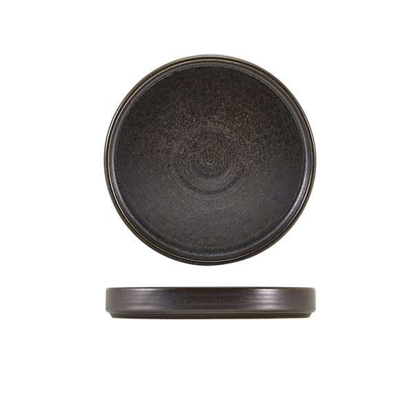 Terra Porcelain Black Presentation Plate 18cm - Pack of 6