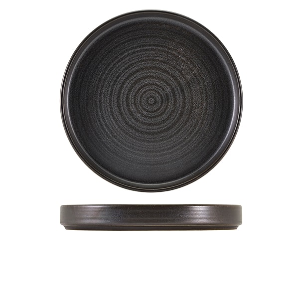 Terra Porcelain Black Presentation Plate 26cm - Pack of 6