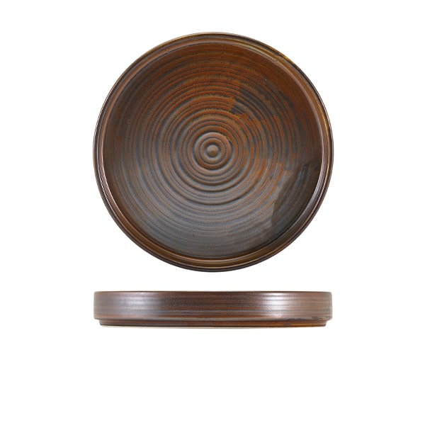 Terra Porcelain Rustic Copper Presentation Plate 20.5cm - Pack of 6