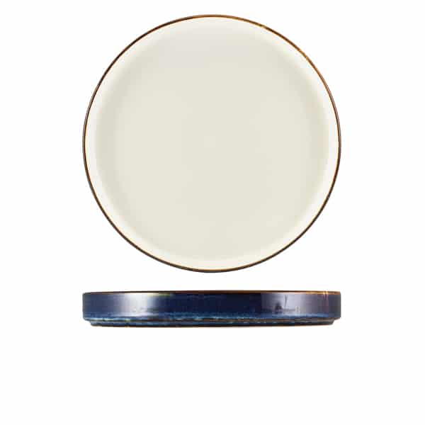Terra Porcelain Aqua Blue Two Tone Presentation Plate 26cm - Pack of 6