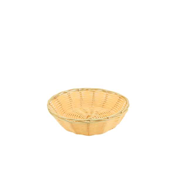 Round Polywicker Basket 7"Dia X 2" Deep - Pack of 12
