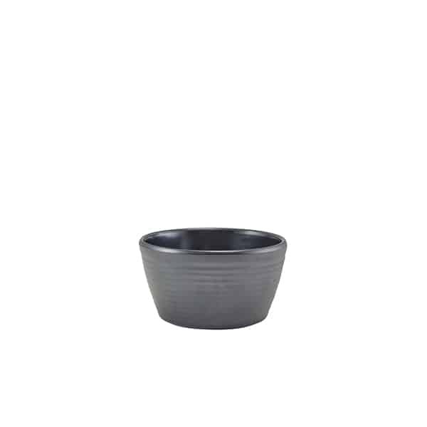 GenWare Melamine Matt Black Ripple Ramekin 113ml/ 4oz - Pack of 24