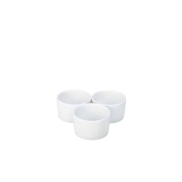 Genware Porcelain Contemporary Smooth Ramekin 6.5cm/ 2.5" - Pack of 6