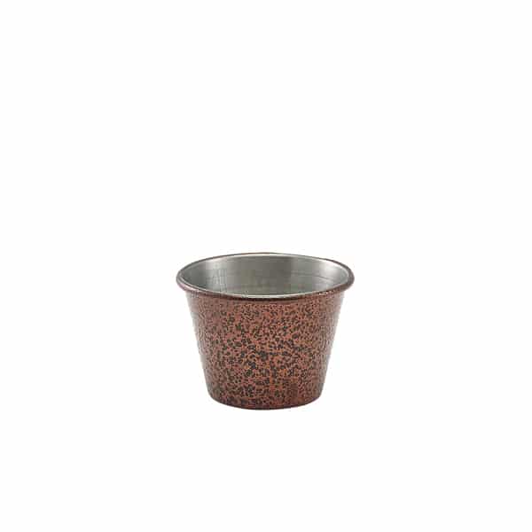 2.5oz Stainless Steel Ramekin Hammered Copper - Pack of 24