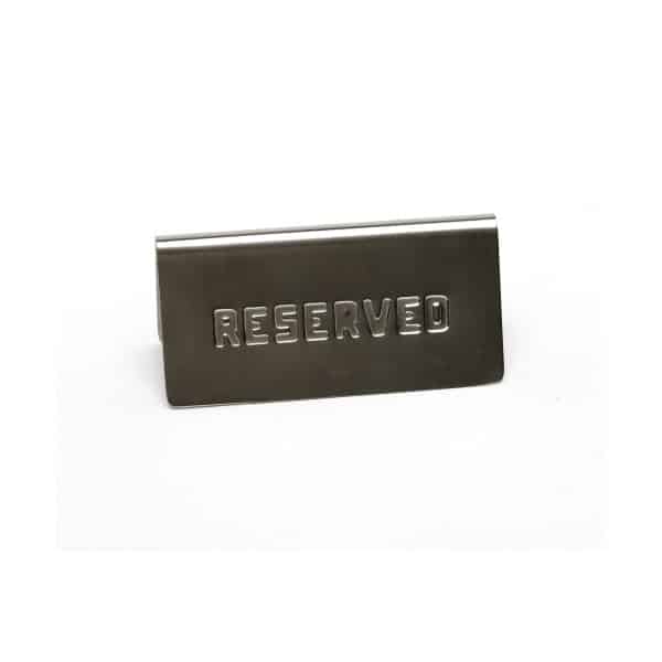 GenWare Stainless Steel Reserved Table Sign - Pack of 1