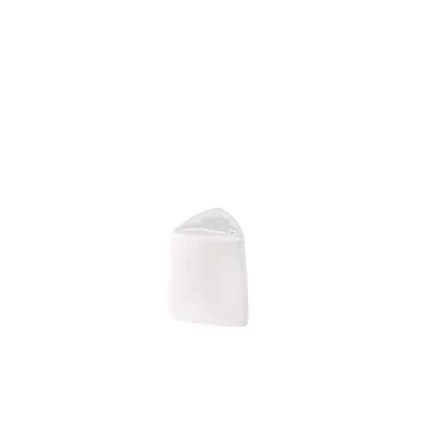 Genware Porcelain Triangular Salt Shaker 6cm/ 2.5" - Pack of 6