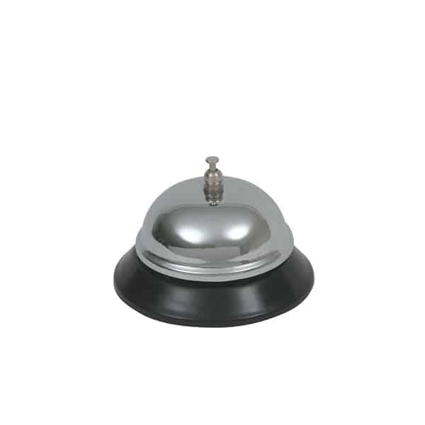 Genware Chrome Plated Service Bell 3 1/2" Dia - Pack of