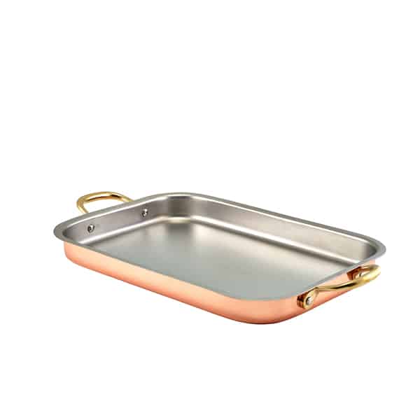 GenWare Copper Plated Deep Tray 33 x 23.5cm - Pack of 3