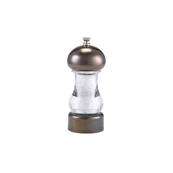 GenWare Gun Metal & Acrylic Salt/ Pepper Grinder 14cm - Pack of 6