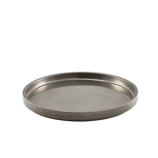 GenWare Vintage Steel Presentation Plate 26.5cm - Pack of 6