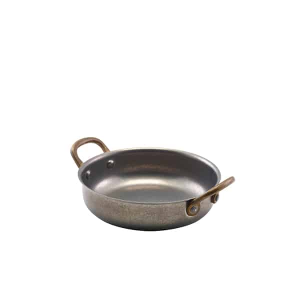 GenWare Vintage Steel Round Dish 13.5 x 3.75cm - Pack of 6